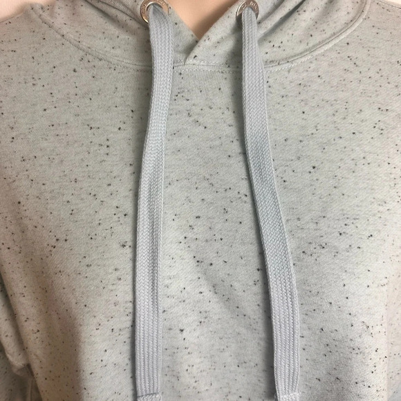 Calvin Klein logo cropped fit light blue speckled hoodie casual & comfy XL #0810 - Picture 5 of 10